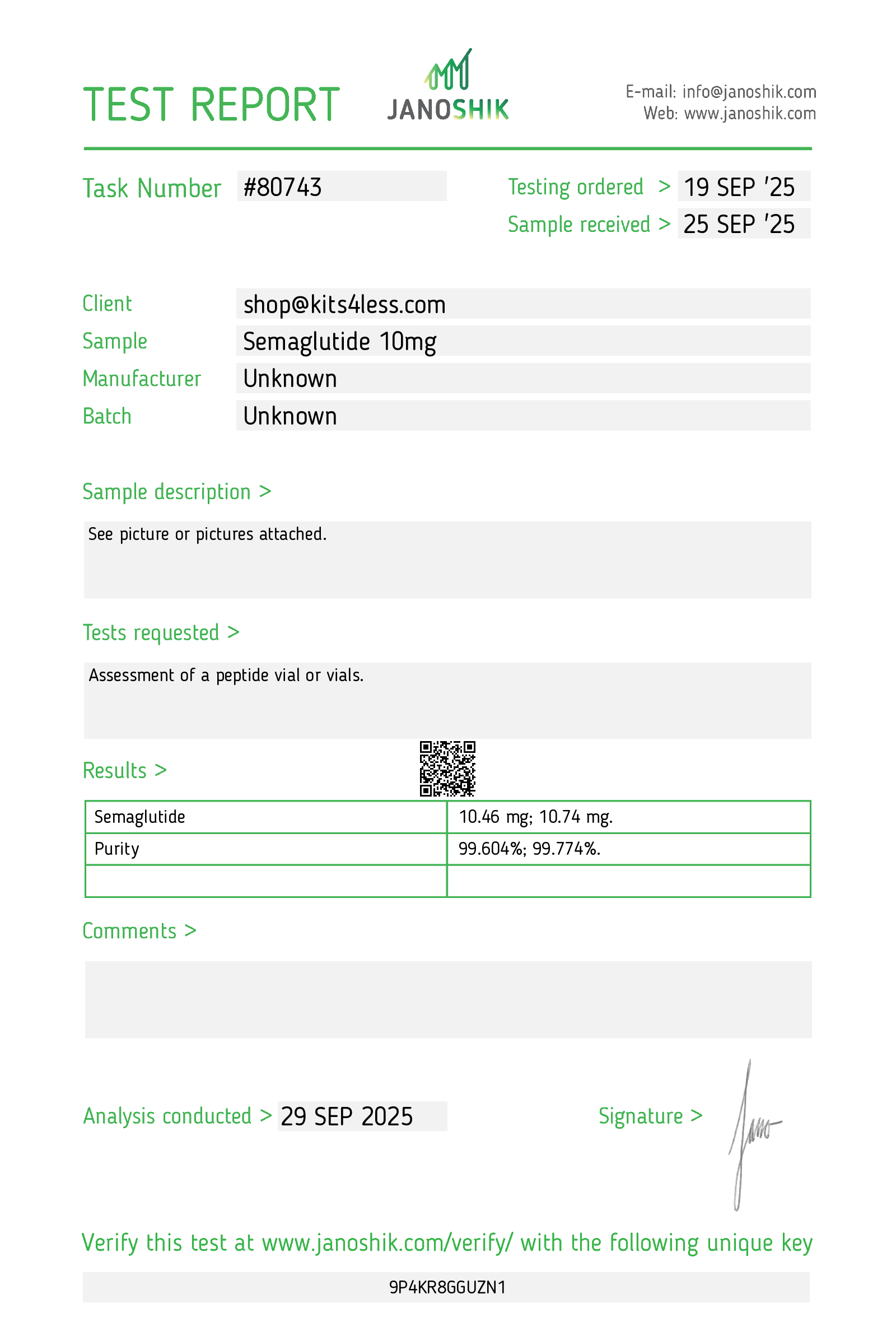 Test Report #80743