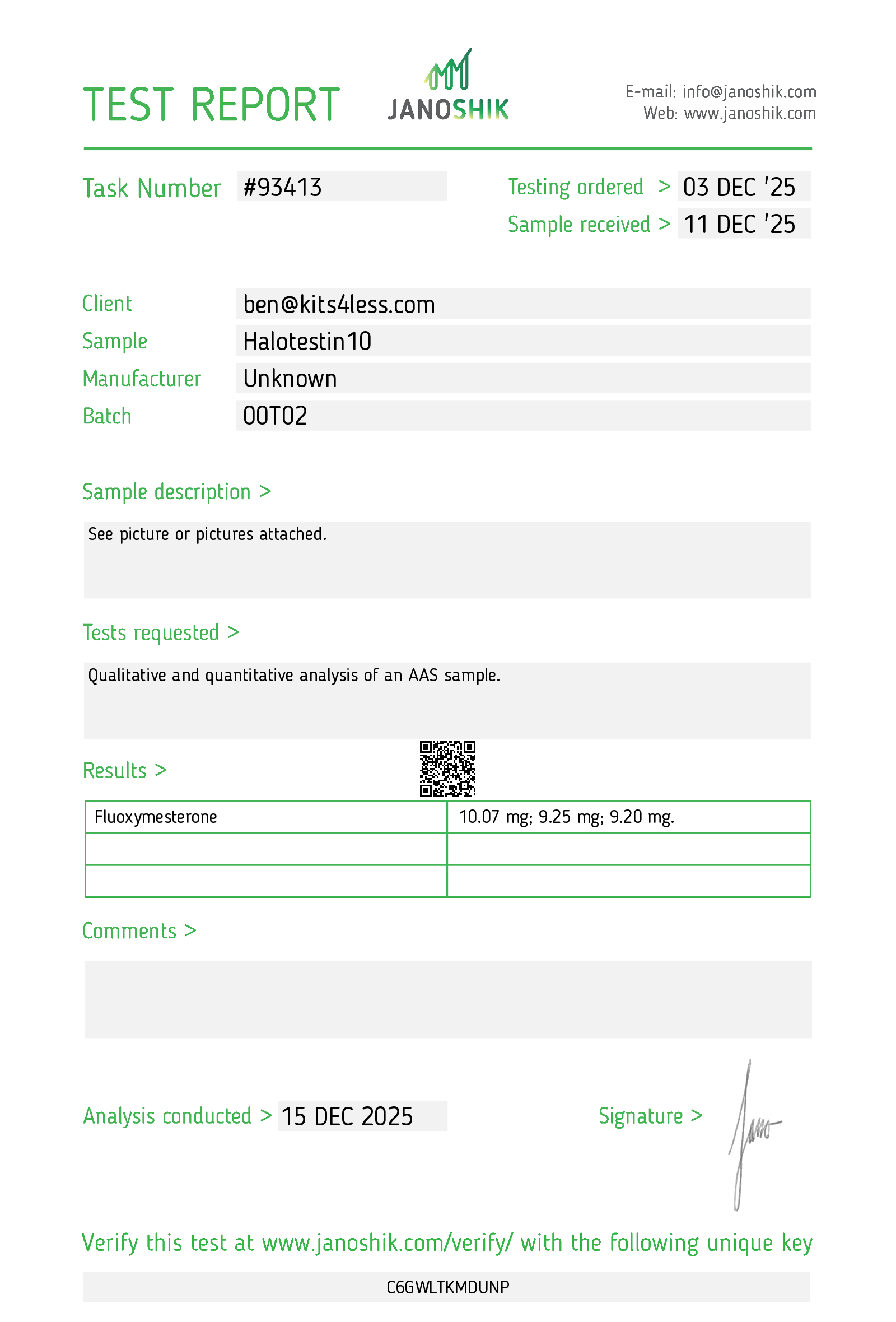Test Report #93413