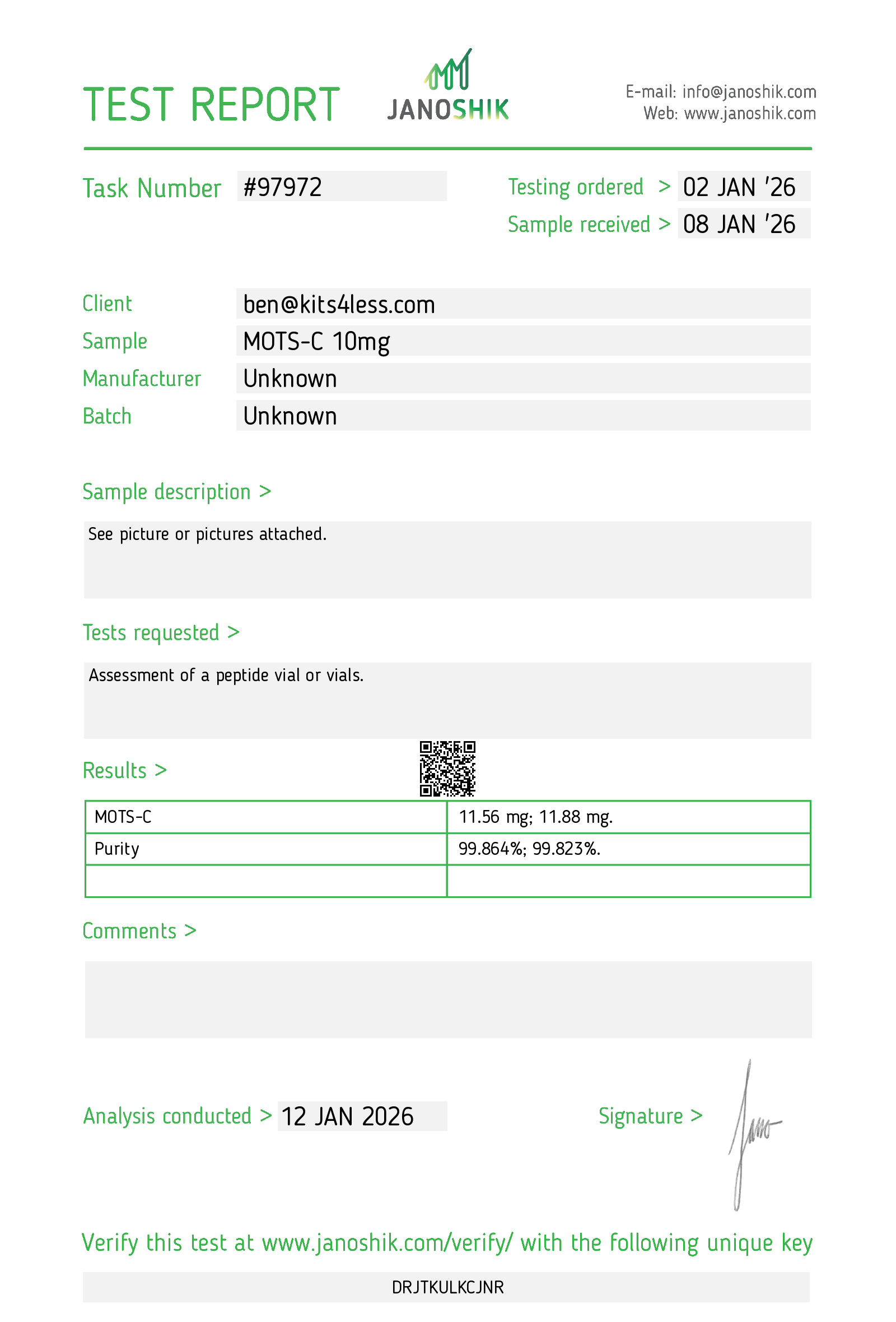 Test Report #97972